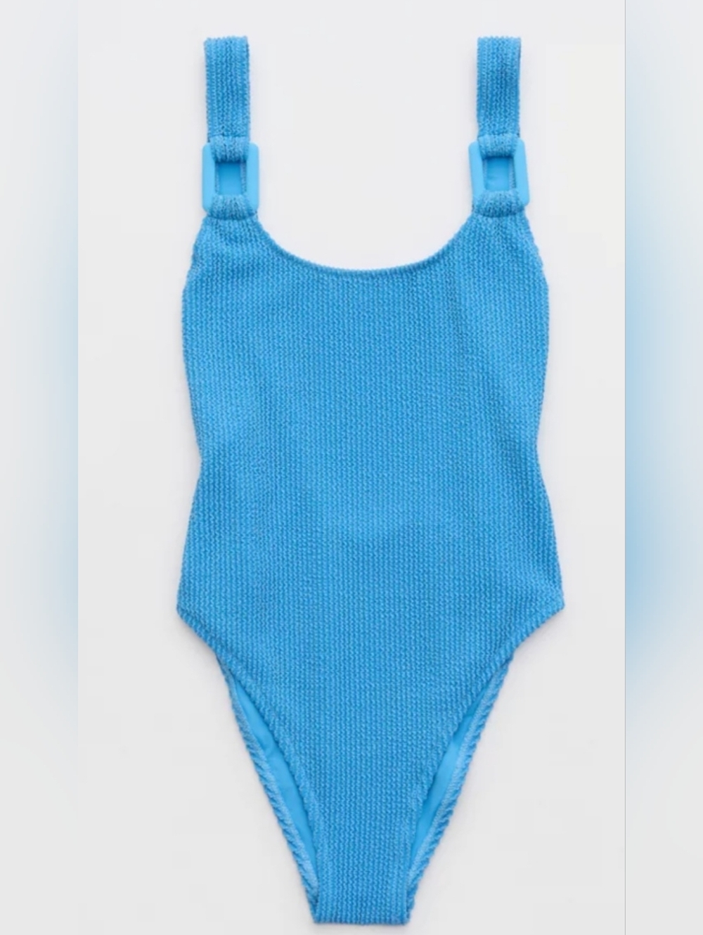 Aerie - Shimmery Crinkle Birthday Scoop Cheekiest One Piece Swimsuit - Picture 4 of 5